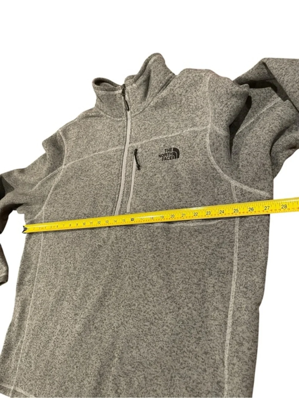 Mens XXL North Face Fleece Jacket Pullover Sweater 1/2 Zip 2XL Gray